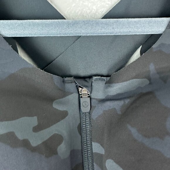 Lululemon Enlite Bra 34D Zip Front Incognito Camo Multi Grey Ultralu Athletic Ac - Picture 4 of 9